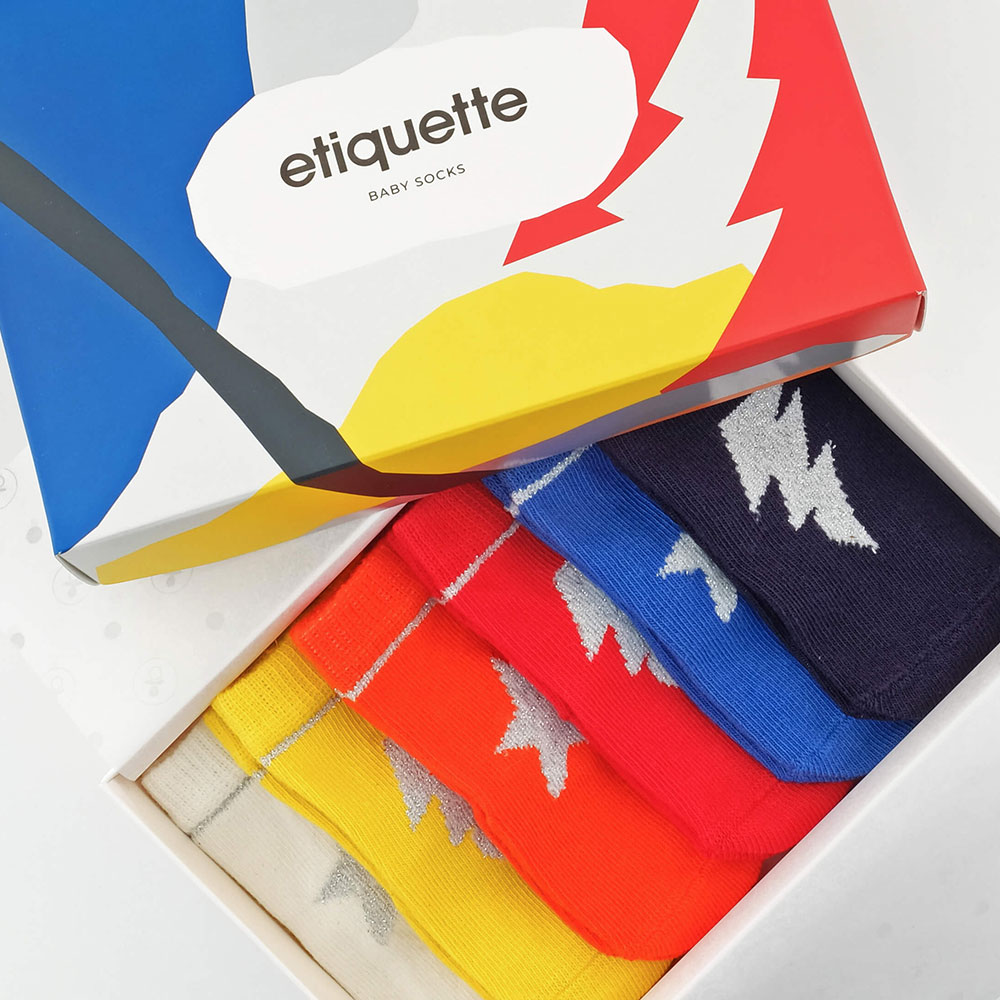 Etiquette Clothiers baby socks and gift box