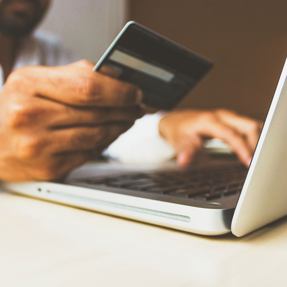 Online retailers with payment card