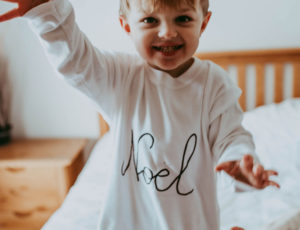 Wexbaby boy on white T Shirt