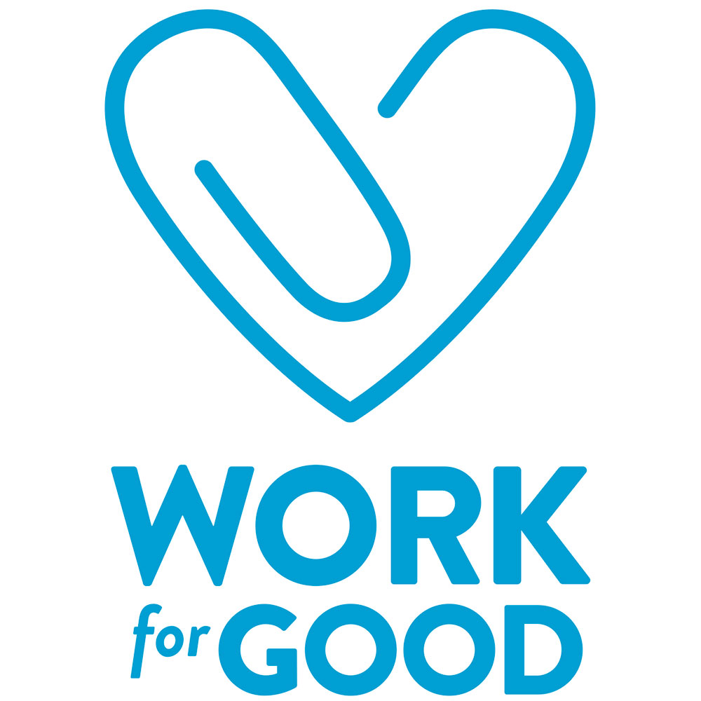 Work for Good blue logo
