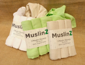 Muslin squares in organic cotton