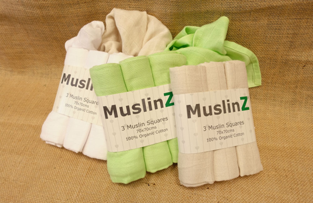 Muslin squares in organic cotton