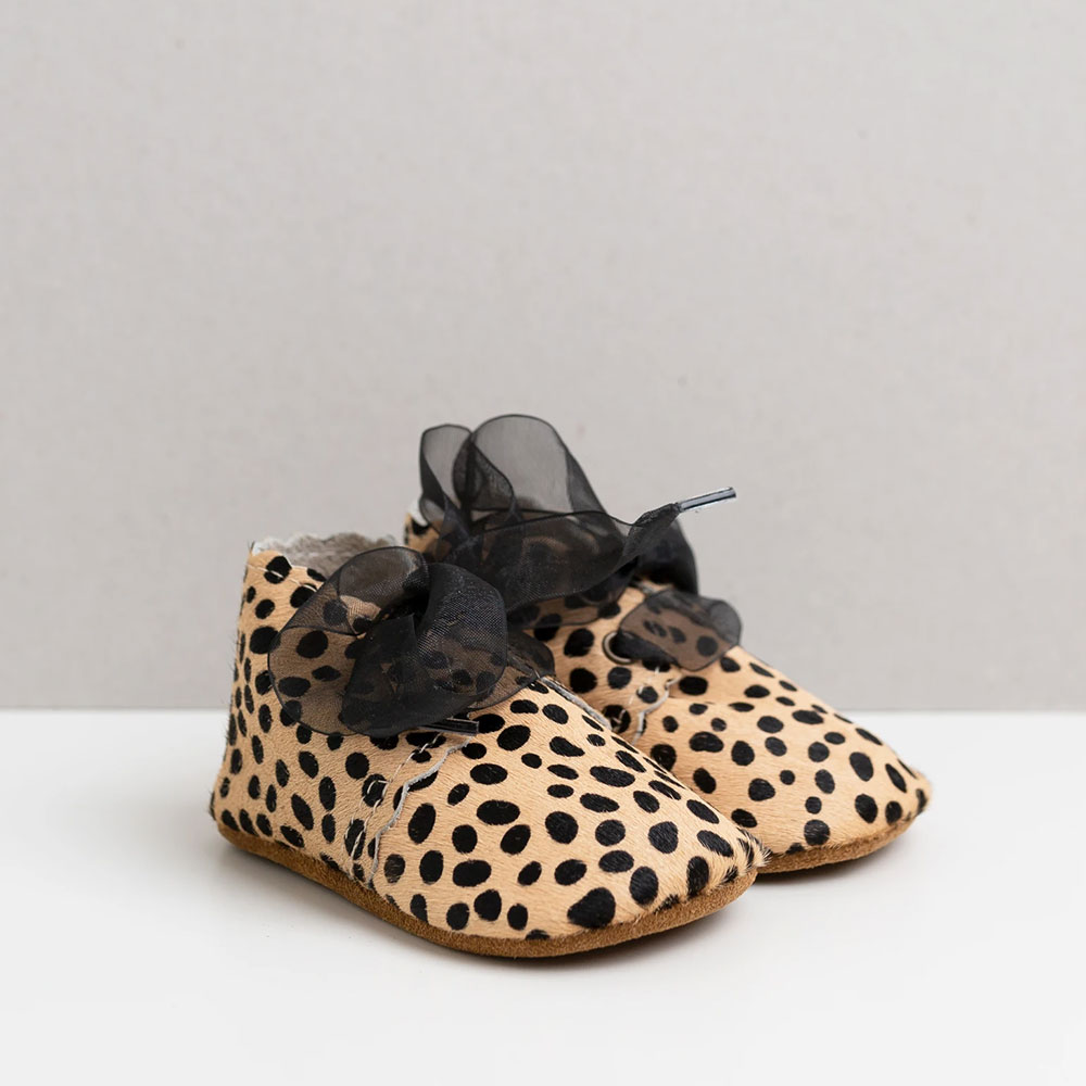 Leopard print baby shoes