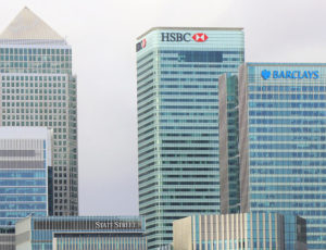 London banks skyline