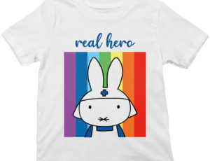 White T shirt with Miffy real hero print