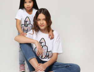 Two children in white Gorilla T-Shirts