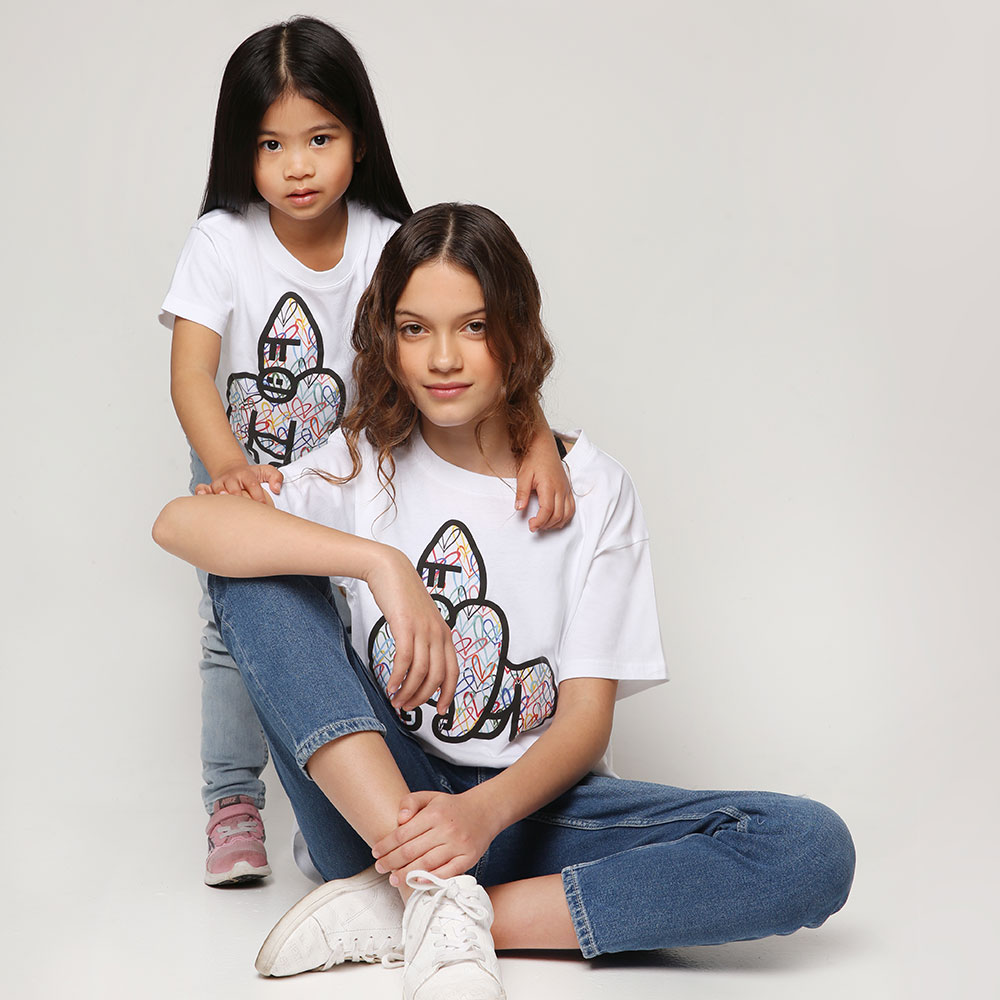 Two children in white Gorilla T-Shirts