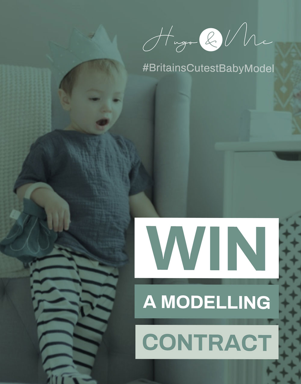 Hugo and Me baby model competition leaflet