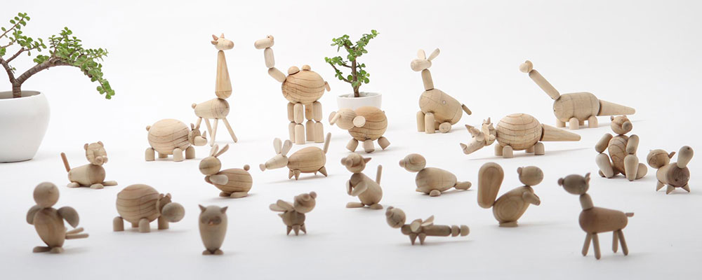 small wooden toy animals