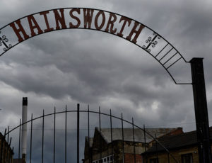 Hainsworth metal mill sign arch
