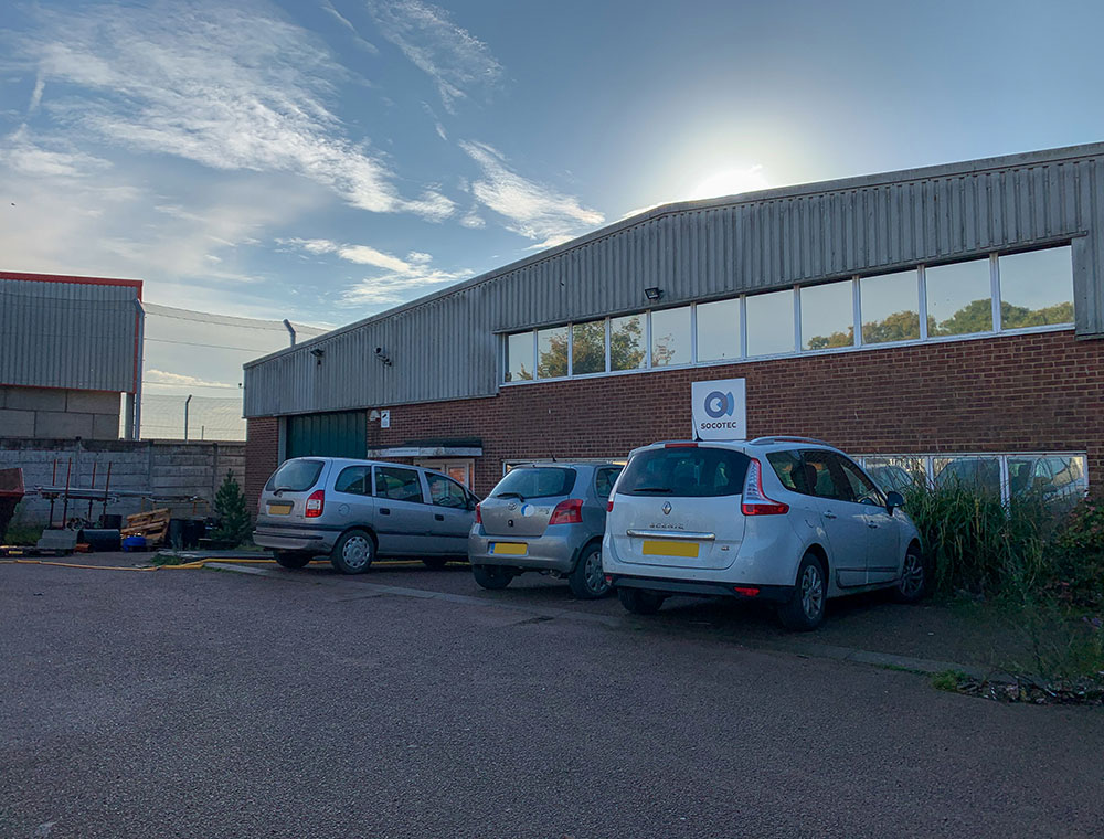 Cars parked outside Stevensons distribution centre