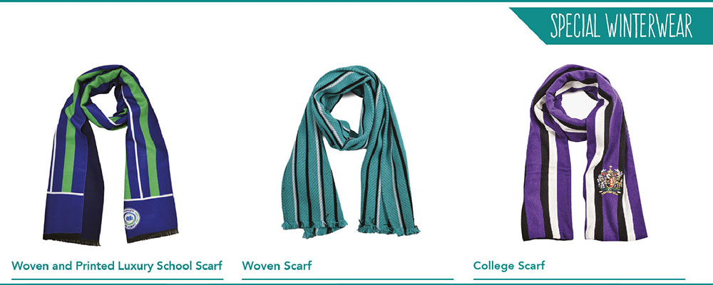 Three school scarves
