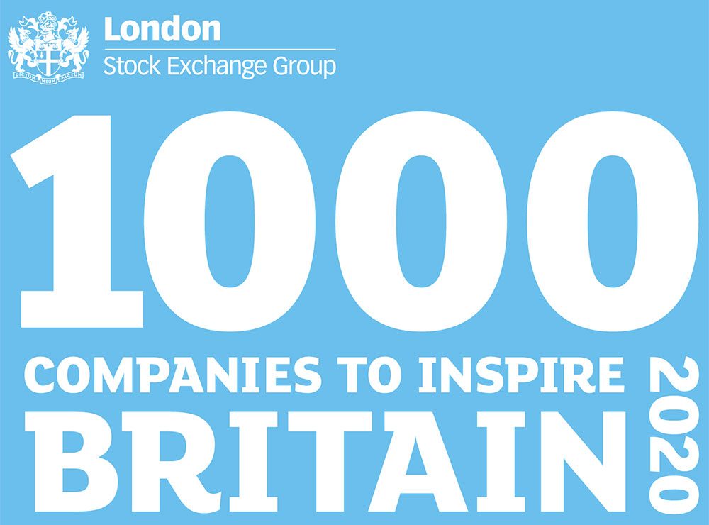 Pale blue 100 Companies to Inspire Britain 2020 logo