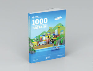 100 Companies to Inspire Britain 2020 Book on grey background