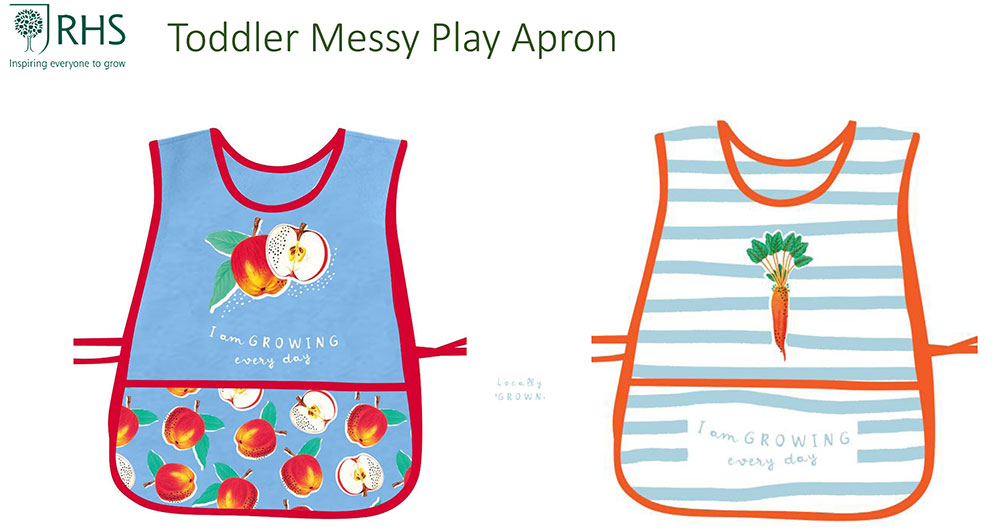 Two babies bibs by Dexam with Fruit and Veg print