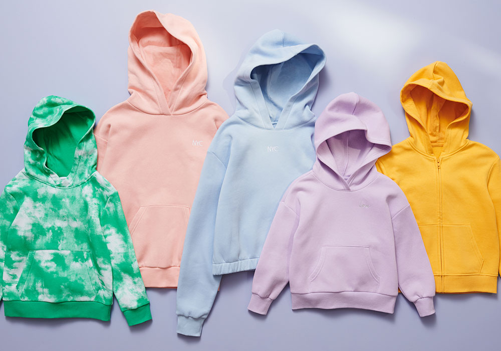 Colourful hoodies