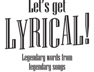 Lets Get Lyrical logo wording in black type