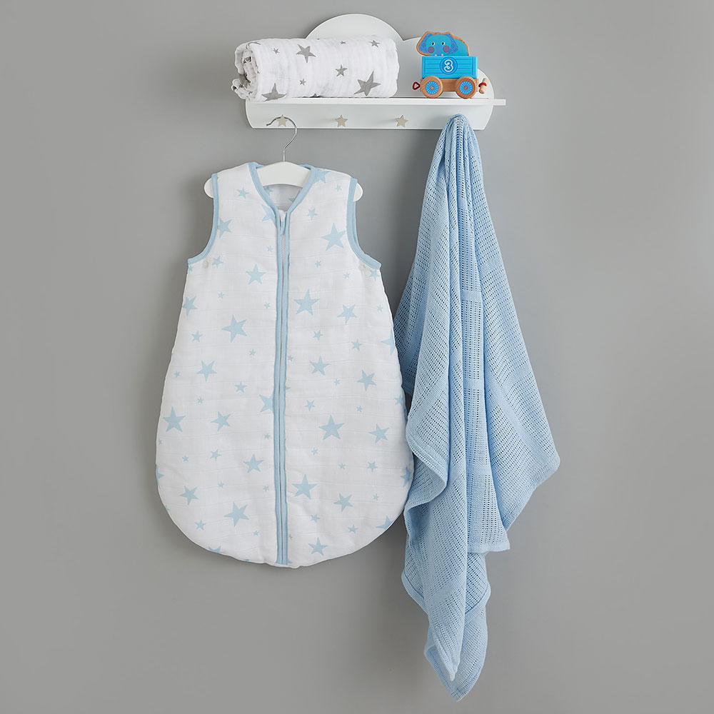 Bloomsbury Mill blue organic sleep bag bundle