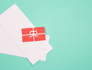 A gift card with two envelopes