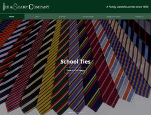 The Tie & Scarf Company new website homepage
