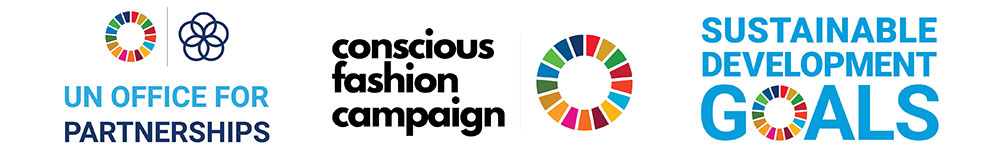 conscious fashion campaign logo for sustainable development goals