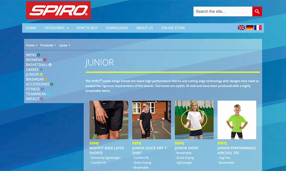 SPIRO website home page