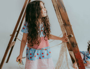 Girl wearing Lilly + Sid childrenswear