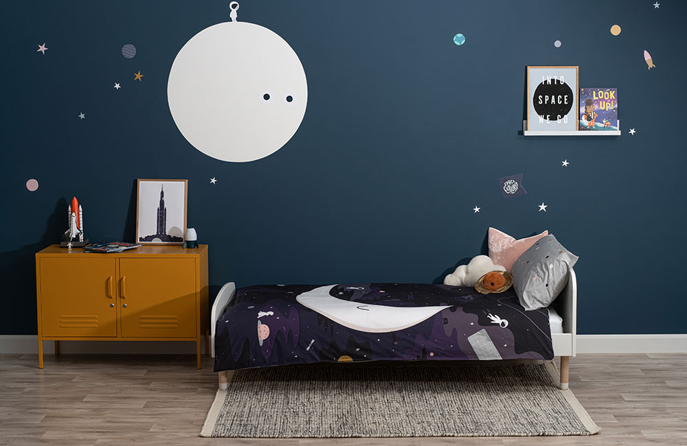 space theme collection from independent children’s bedding brand Pea.