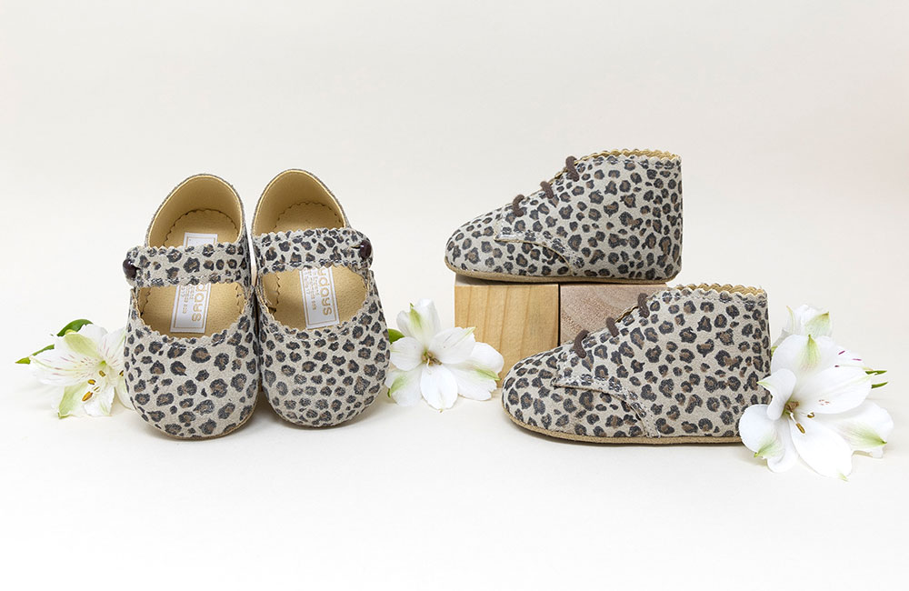 Childs leopard print footwear