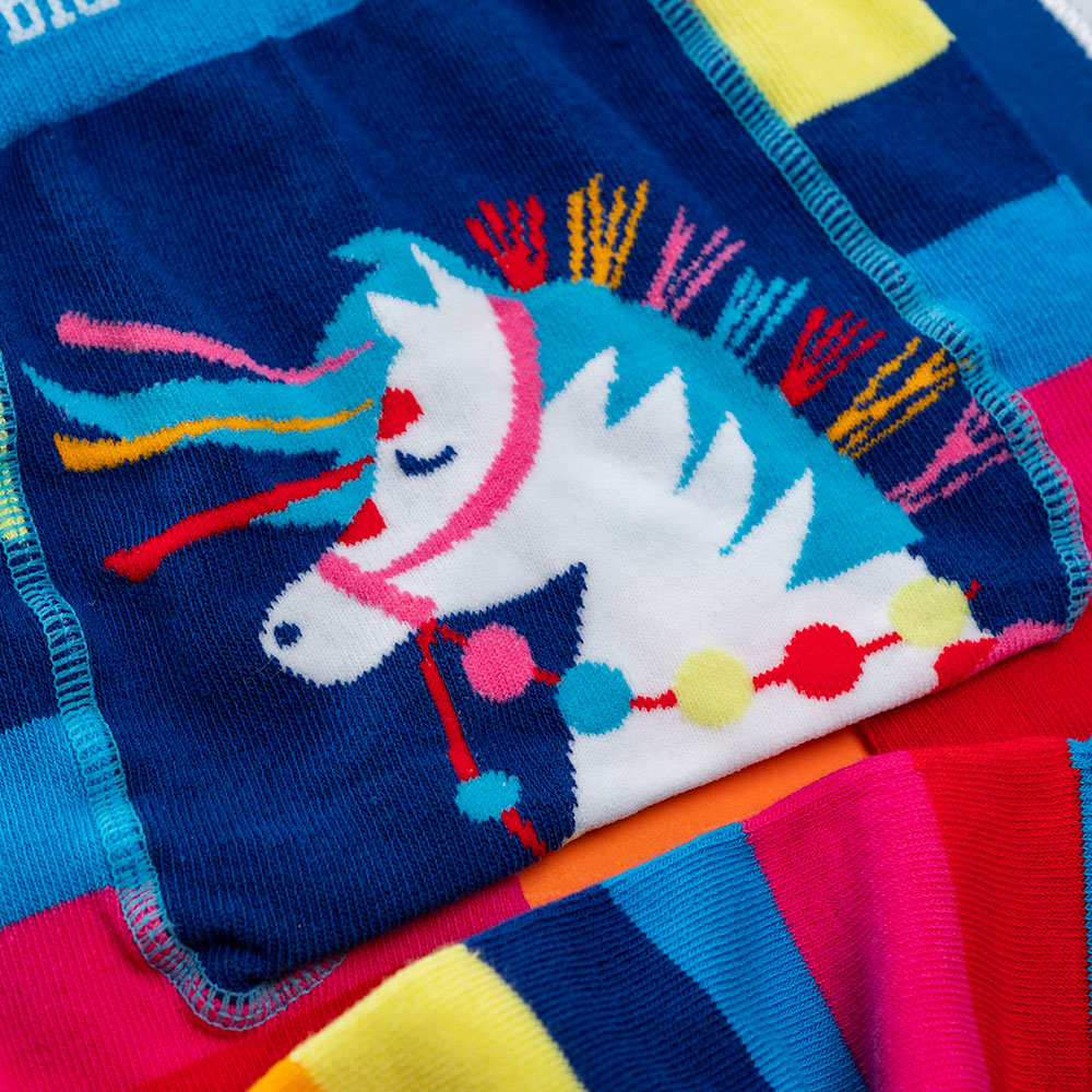 colourful unicorm image on Blade & Rose leggings