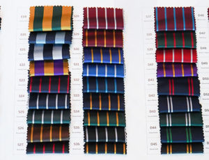 Rows of tie colour sample options