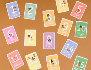 A selection of Little Omo educational flashcards