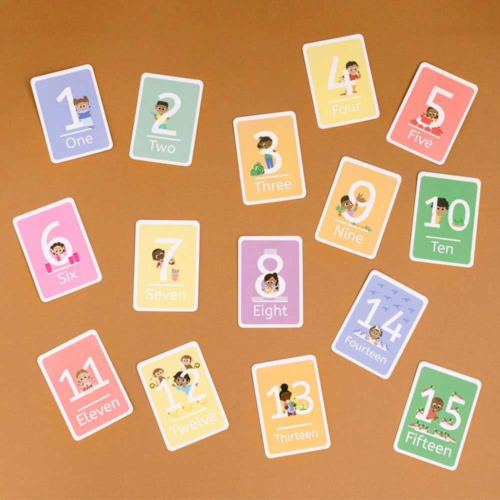 A selection of Little Omo educational flashcards