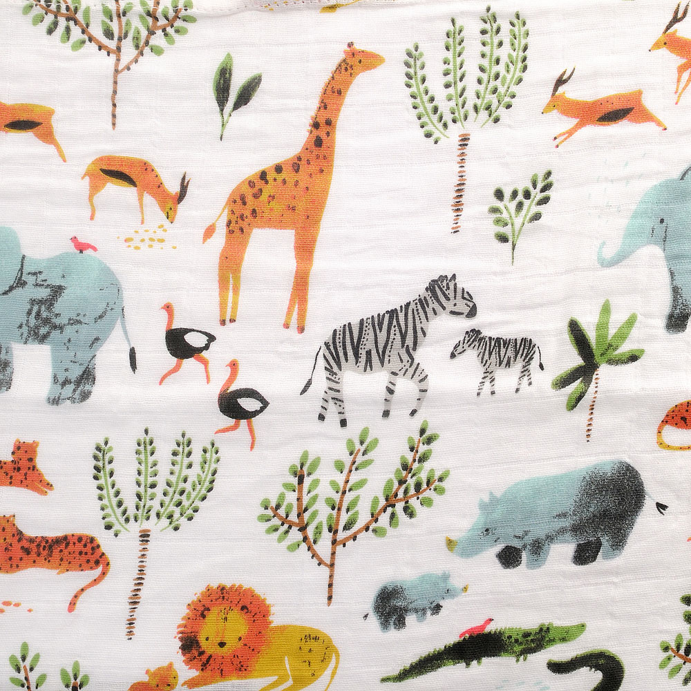 Jungle pattern Ziggle swaddle blanket