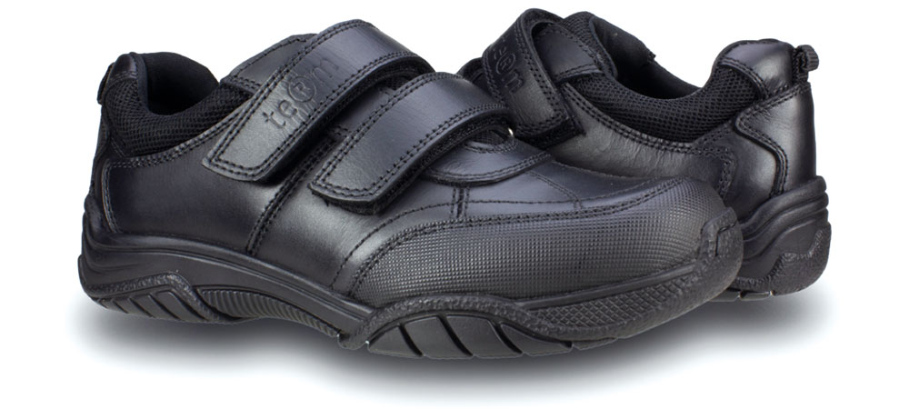 Black childrens school shoes