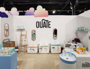 Quaie stand with branding at Playtime Paris Exhibition