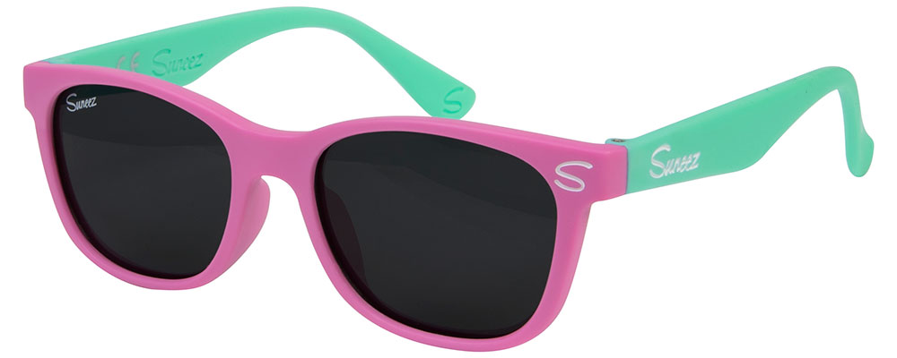 Pink and green Suneez kids sunglasses