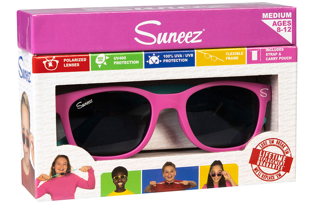 Box with suneez kids sunglasses