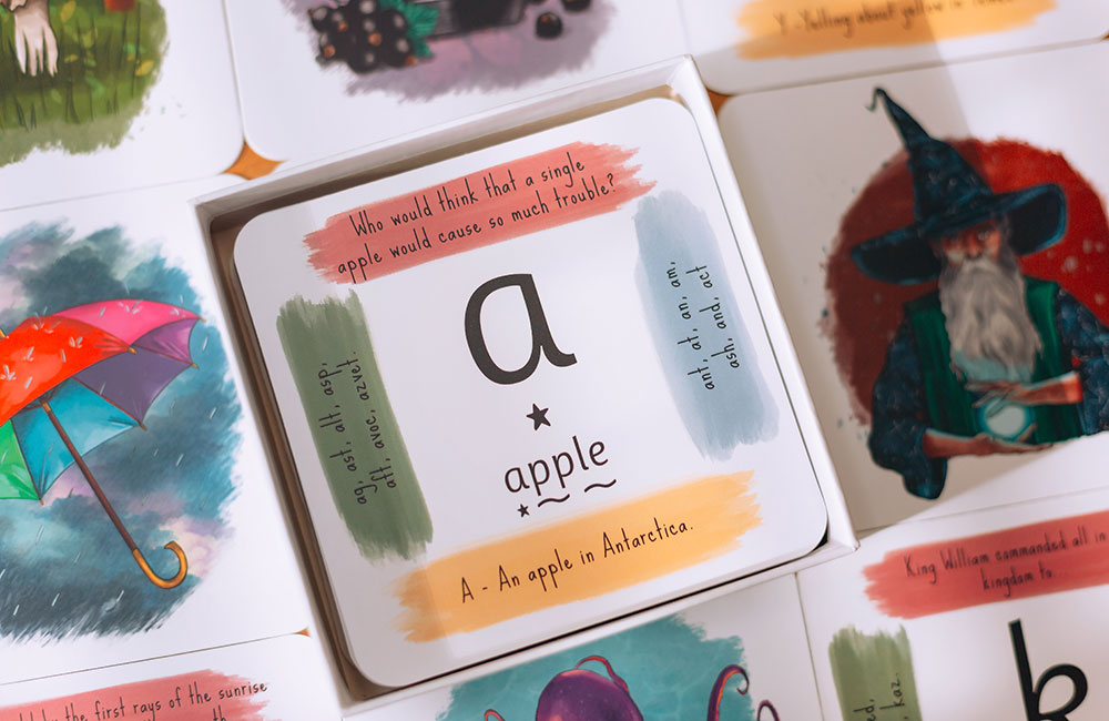 lower case letter a on a cards for child learning
