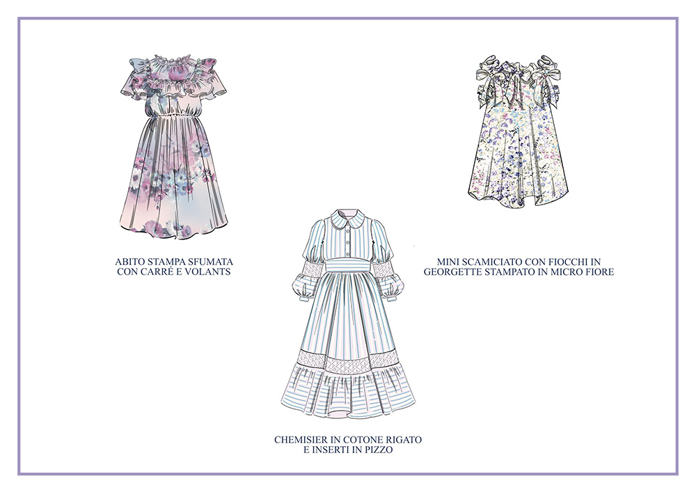 Sketches of the Simonetta and Luisa Beccaria debut collection
