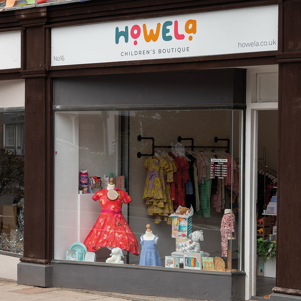 Store front of children's boutique Howela