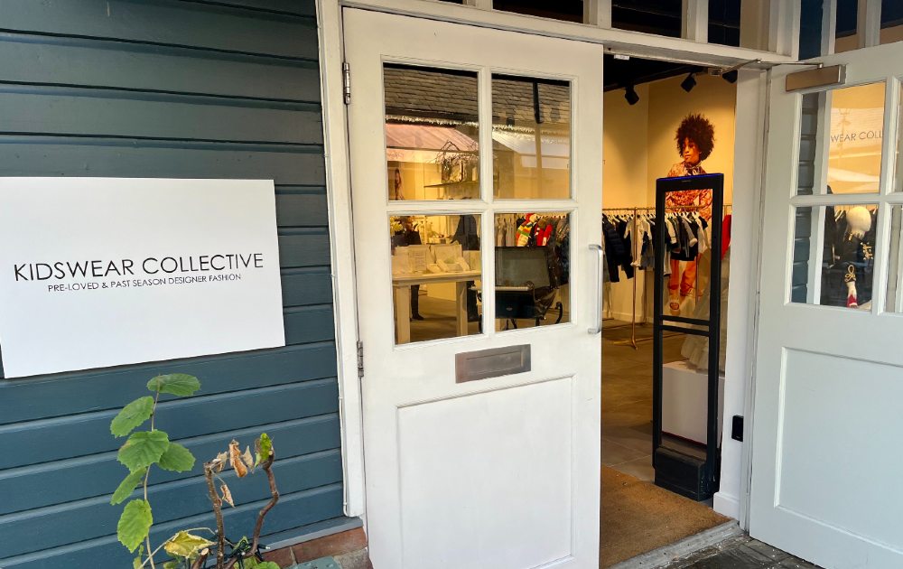 Kidswear Collective pop-up store front at Bicester Village