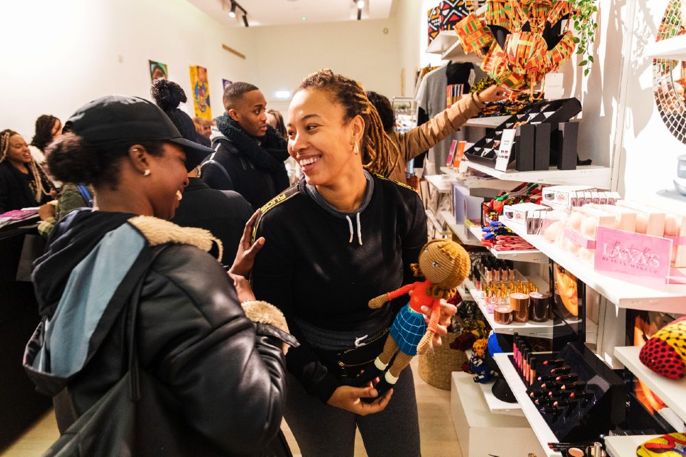 Customers looking at products in the Black Pound Day Store