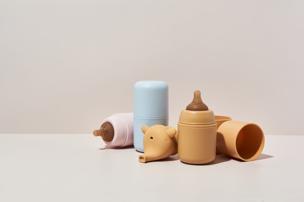 Product shot of babies bottles