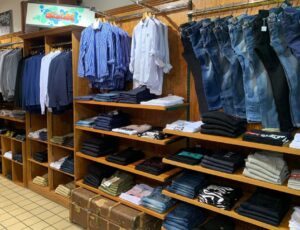 Inside the Woody's Boys Clothing Co store