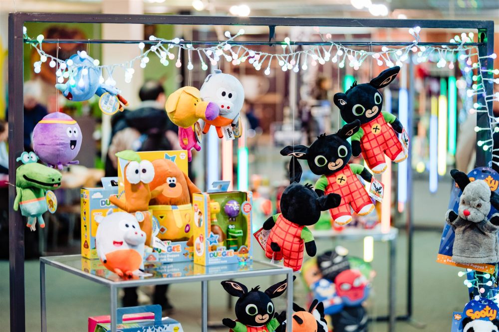 A display of toys at INDX Toy & Gift show