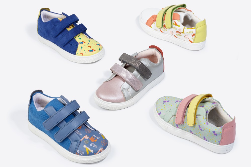 Pip & Henry sustainable children's footwear on a white background