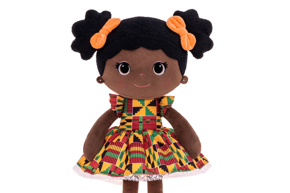 Black plush doll by Bibinee Dolls