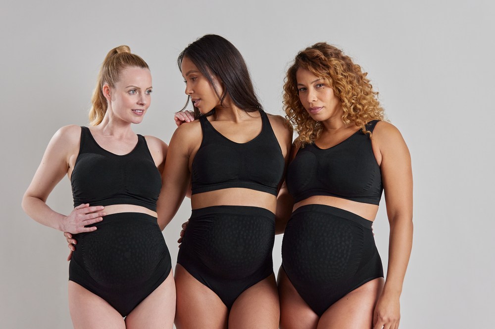 Women's Maternity Bump Support Sculpt Shapewear Bodysuit
