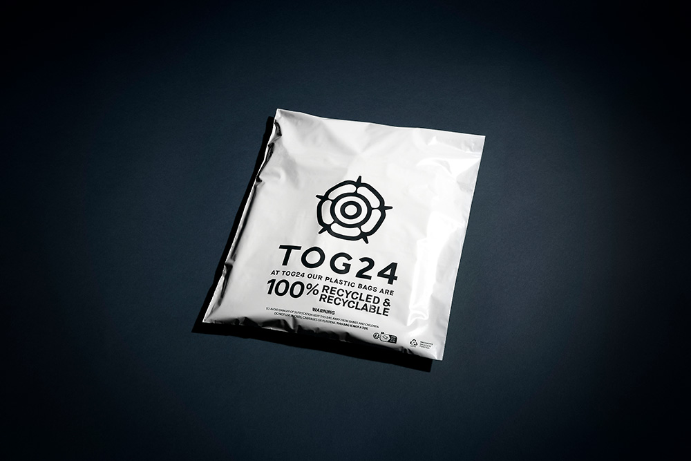 Poly Bag packaging with TOG24 branding